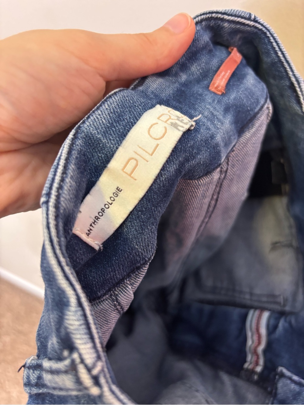 Anthropologie Pilcro Blue Wide-Leg High-Rise Jeans 25 Petite - Picture 8 of 9